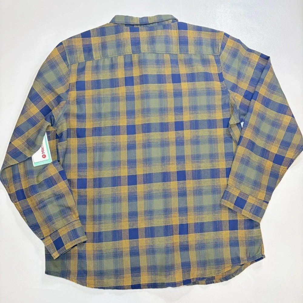 Marmot Mountain Works Fairfax Flannel Shirt‎ XXL 2TG Plaid Lightweight NWT